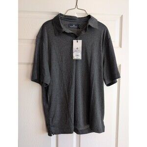 RAINFOREST Performance Stretch Dockside Short Sleeve Polo Shirt M Black NWT NEW